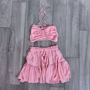 Pink Boho Skirt & Top Set - XS
